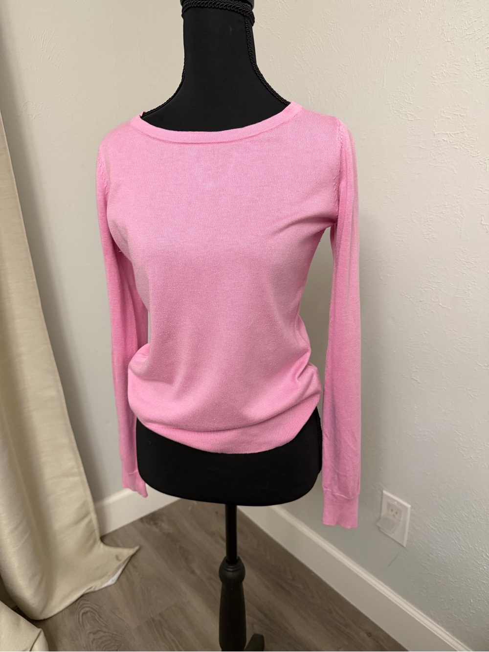 Lauren Ralph Lauren Pink Long-Sleeve Crewneck Sweater